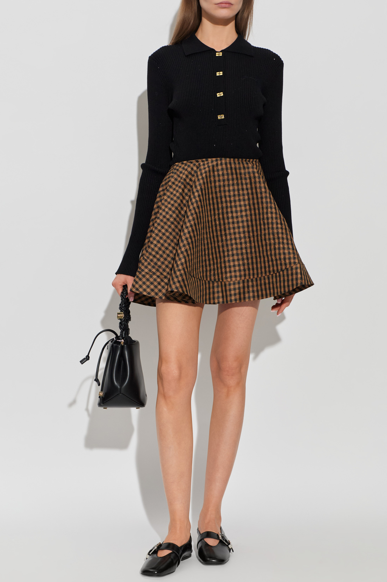 Ganni Plaid pattern skirt | Women's | Vitkac